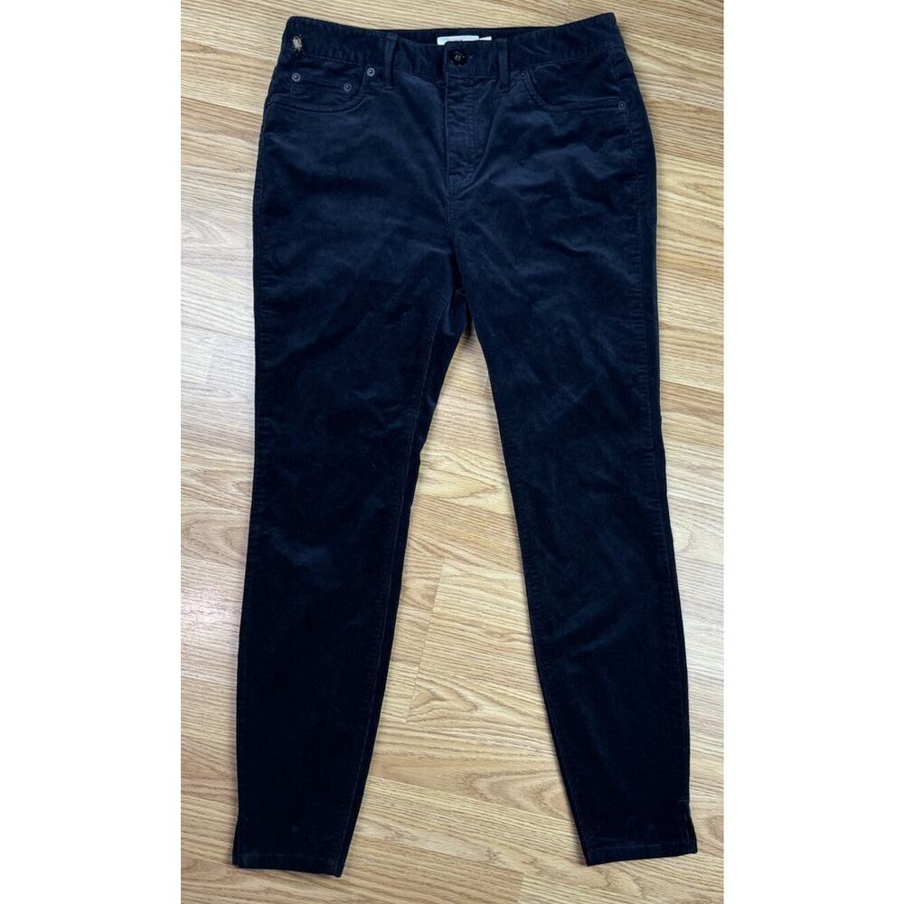 Vineyard Vines Jamie Pants Women’s Size 8 Black Corduroy High Rise Slim Leg